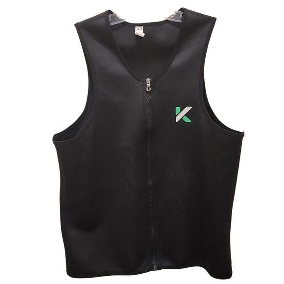 Blitz Moda Men's Black Kewlioo Full Front Zipper Sleeveless Sweat Vest Size XXL - Picture 1 of 8